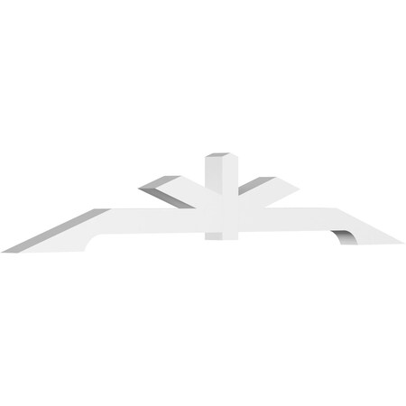 Ekena Millwork Vanguard Architectural Grade PVC Gable Bracket, 96"W x 16"H x 4"D x 4"F, 4/12 Pitch GBP096X16X0404VAN00